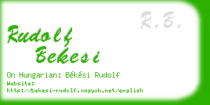 rudolf bekesi business card